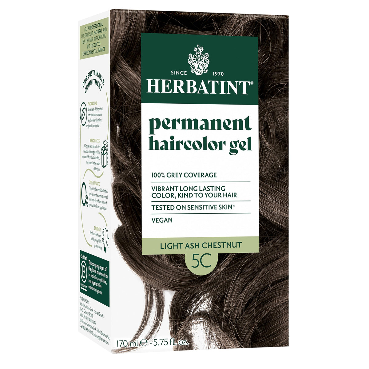 Herbatint 5C Châtaigne Clair Cendre avant application