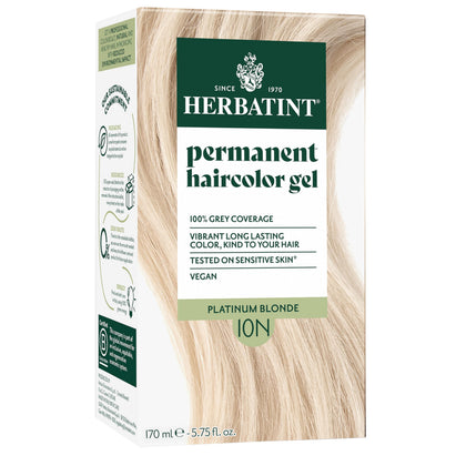 Herbatint Teinture Capillaire Permanente 10N Blonde Platine avant l'application