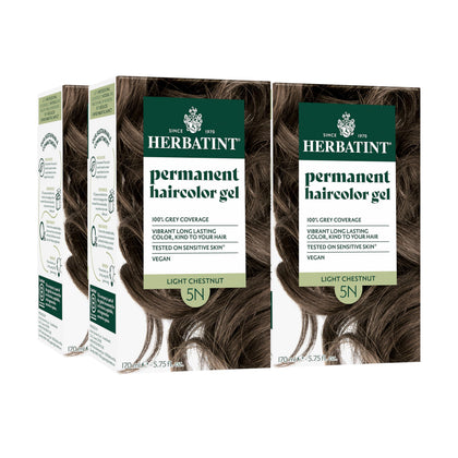 Herbatint Teinture Capillaire Permanente 5N Châtain Clair, packaging avant