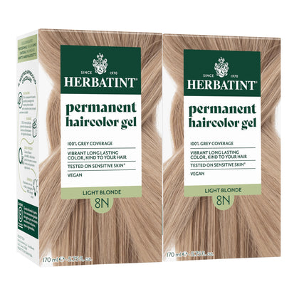 Herbatint Teinture Capillaire Permanente 8N Blonde Clair - emballage avant