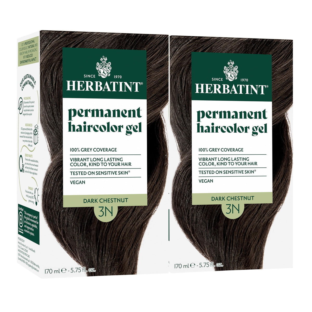 Herbatint Teinture Cheveux 3N Châtaigne Foncée avant application