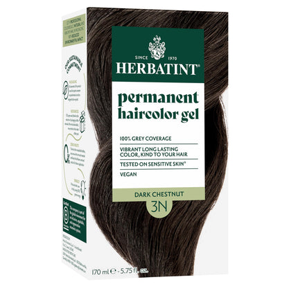 Herbatint Teinture Cheveux 3N Châtaigne Foncée vue de face