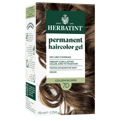 Herbatint Teinture Cheveux 7D Blond Doré, packaging avant