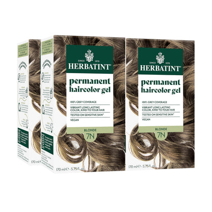 Herbatint Teinture Cheveux Permanente 7N Blonde pack de 4
