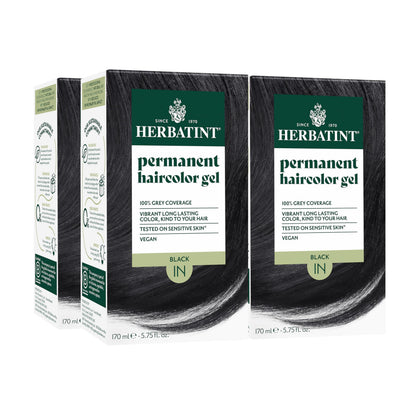 Herbatint Teinture Permanente 1N Noir vue avant avec emballage