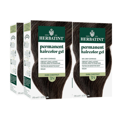 Herbatint teinture permanente 3N châtaigne foncée pack avant