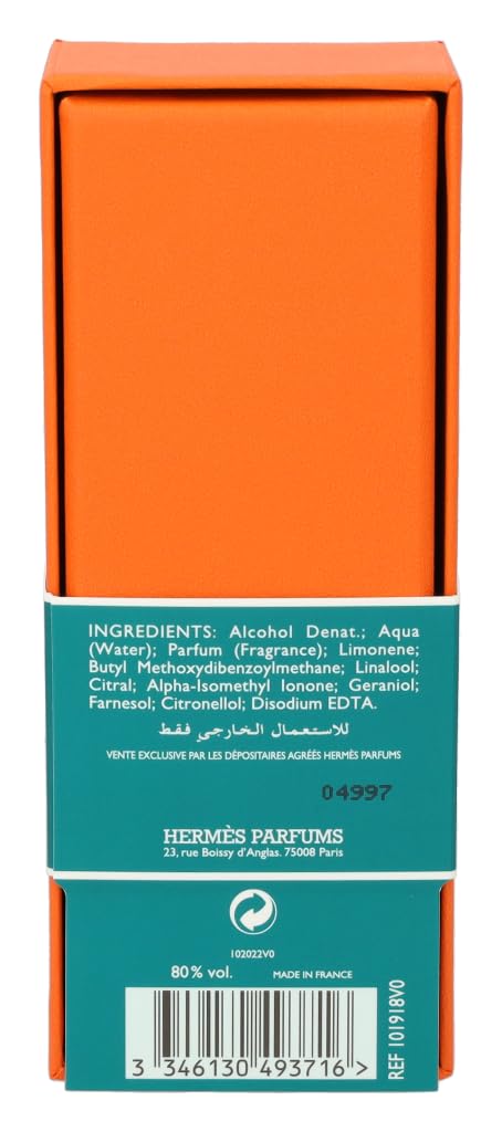 Hermès Eau D'Orange Verte flacon de 50ml avec bouchon