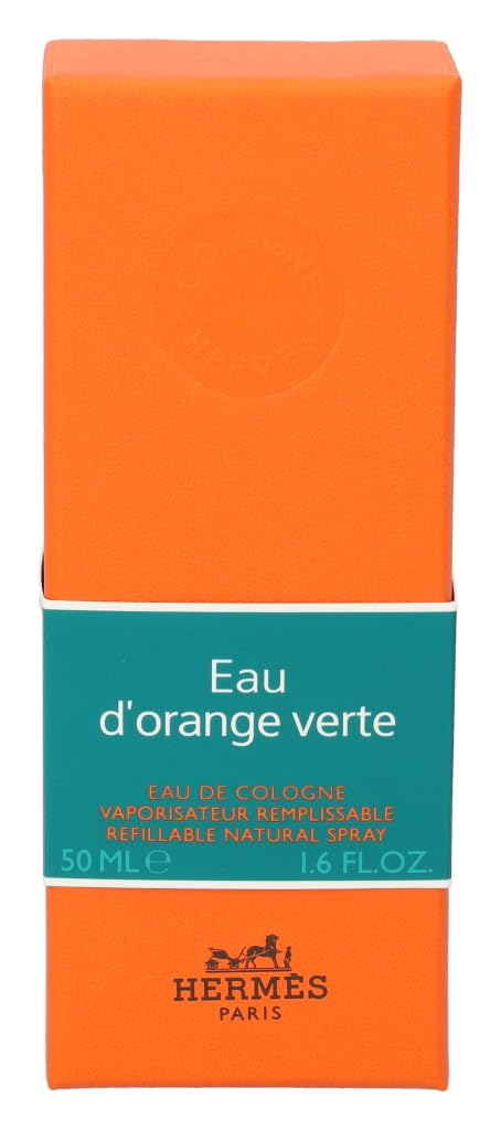Hermès Eau D'Orange Verte flacon de 50ml sur fond élégant
