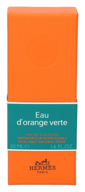 Hermès Eau D'Orange Verte flacon de 50ml sur fond élégant