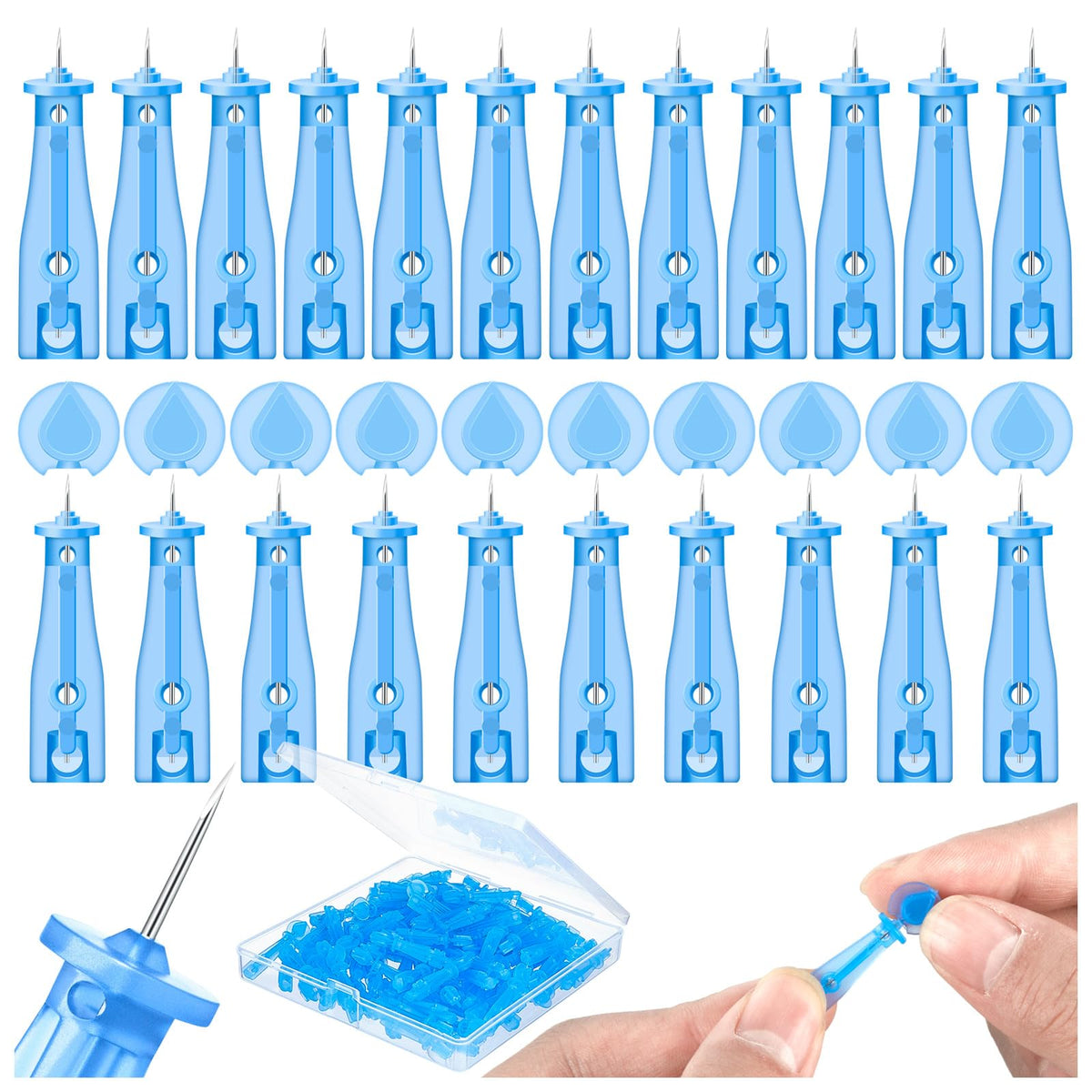 HFYHWT lancettes stériles pour extraction de boutons, 100 pièces, emballage