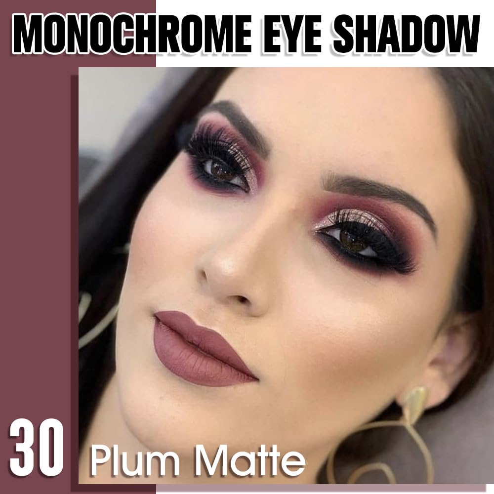 HHLTOH fard à paupières mat prune taupe arrière avec détails