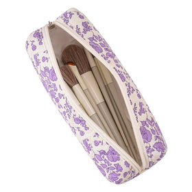 HHQQWZ Trousse de Maquillage Fleurie en Coton, Grande Capacité