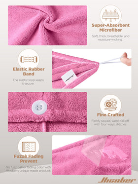 Hicober serviette microfibre cheveux enroulée autour de cheveux mouillés