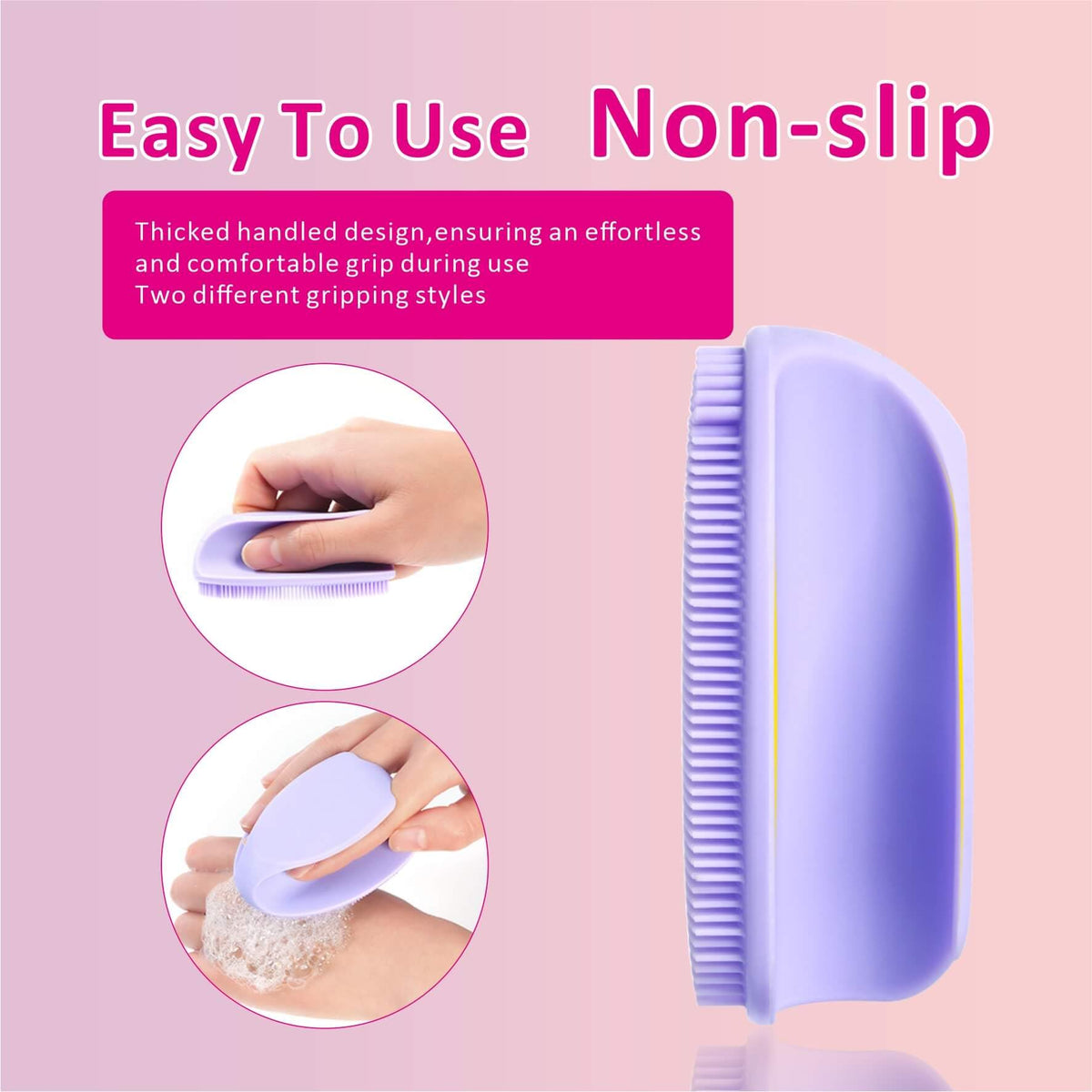 HIEERBUS brosse de nettoyage silicone avec poils doux