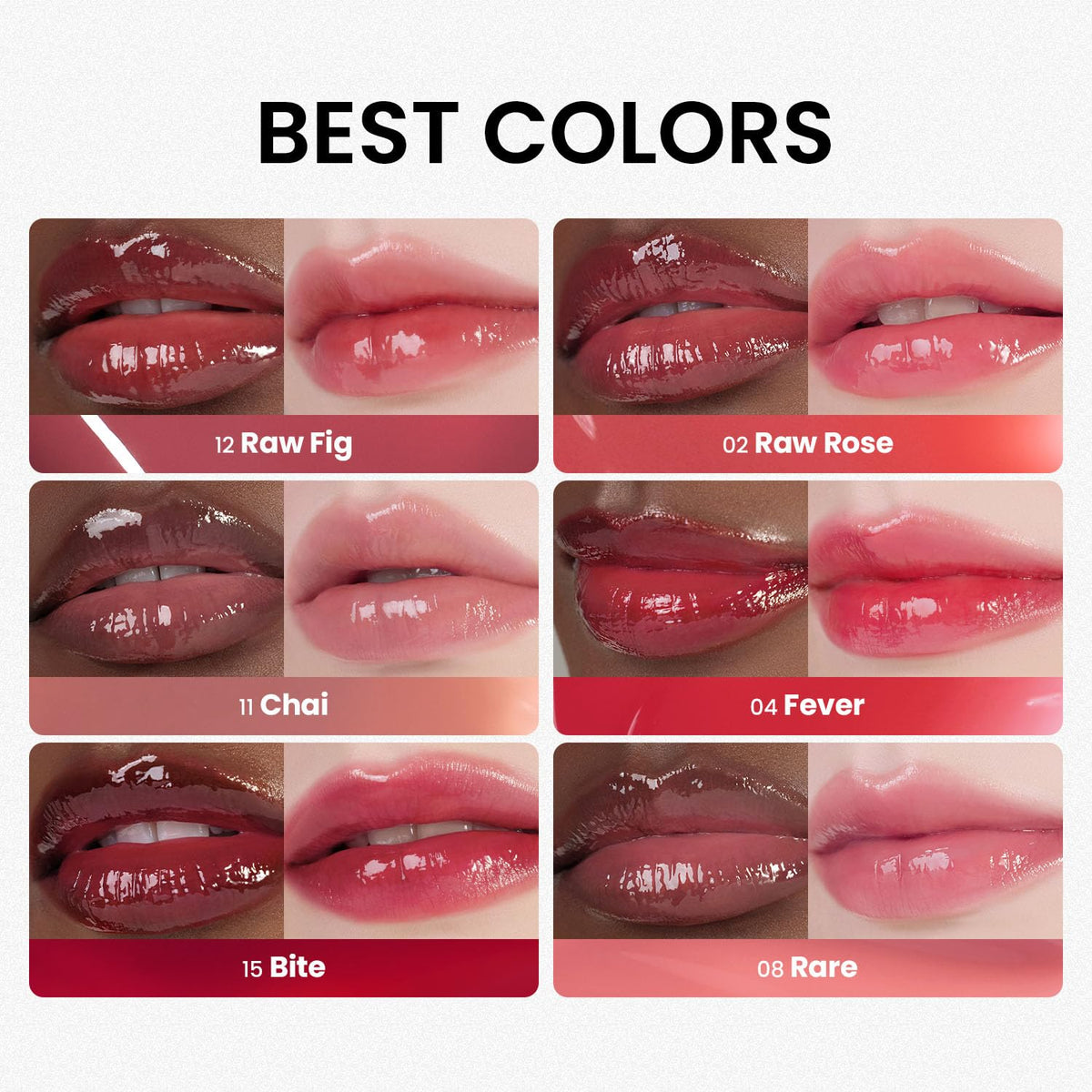 HINCE Raw Glow Lip Tint devant un miroir