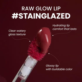 HINCE Raw Glow Lip Tint texture sur les lèvres