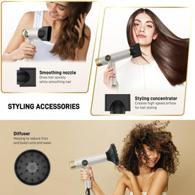 HITTIONA Sèche-Cheveux de Voyage 2000W avec son diffuseur installé