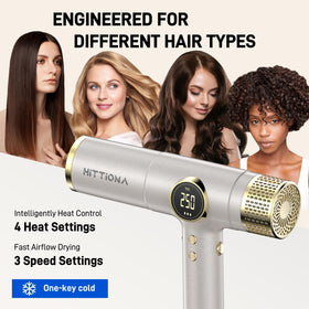 HITTIONA Sèche-Cheveux de Voyage 2000W en utilisation pour un coiffage