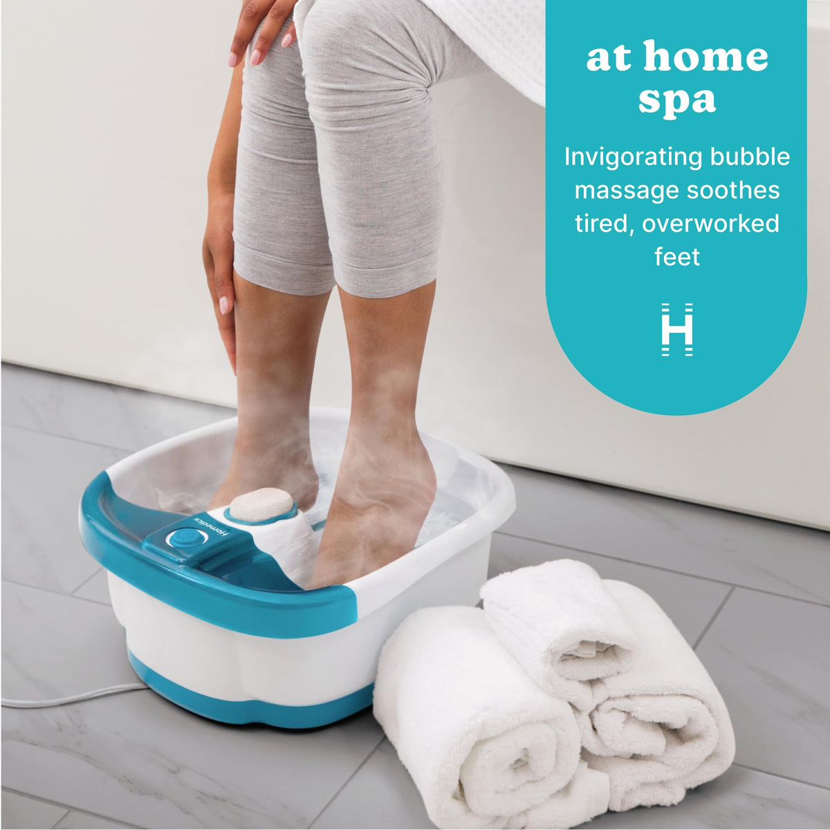 Homedics Spa de Pieds Bubble Mate avec pierre ponce incluse