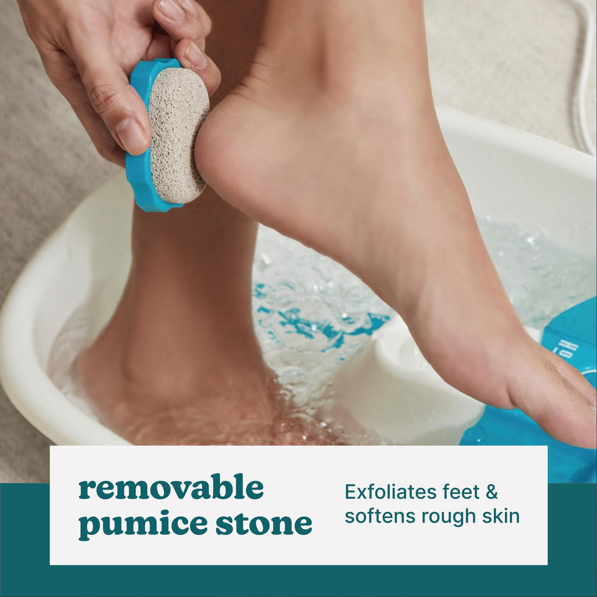 Homedics Spa de Pieds Bubble Mate en fonctionnement avec éclaboussures