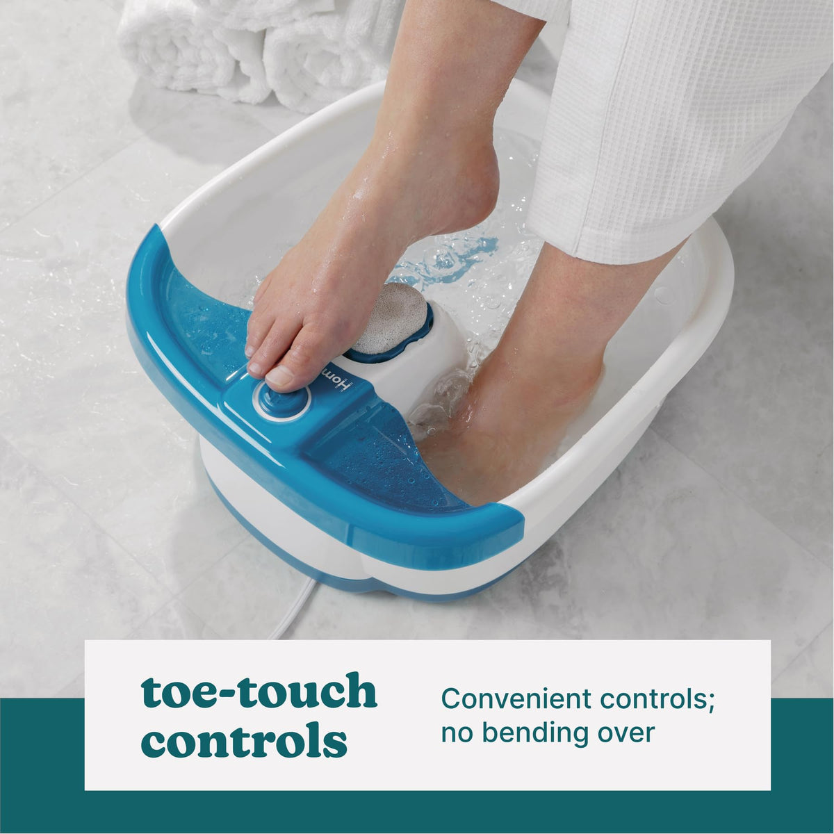 Homedics Spa de Pieds Bubble Mate en présentation