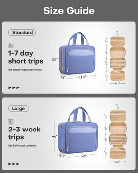 HOTOR sac de voyage suspendu Aegean-Blue poches transparentes