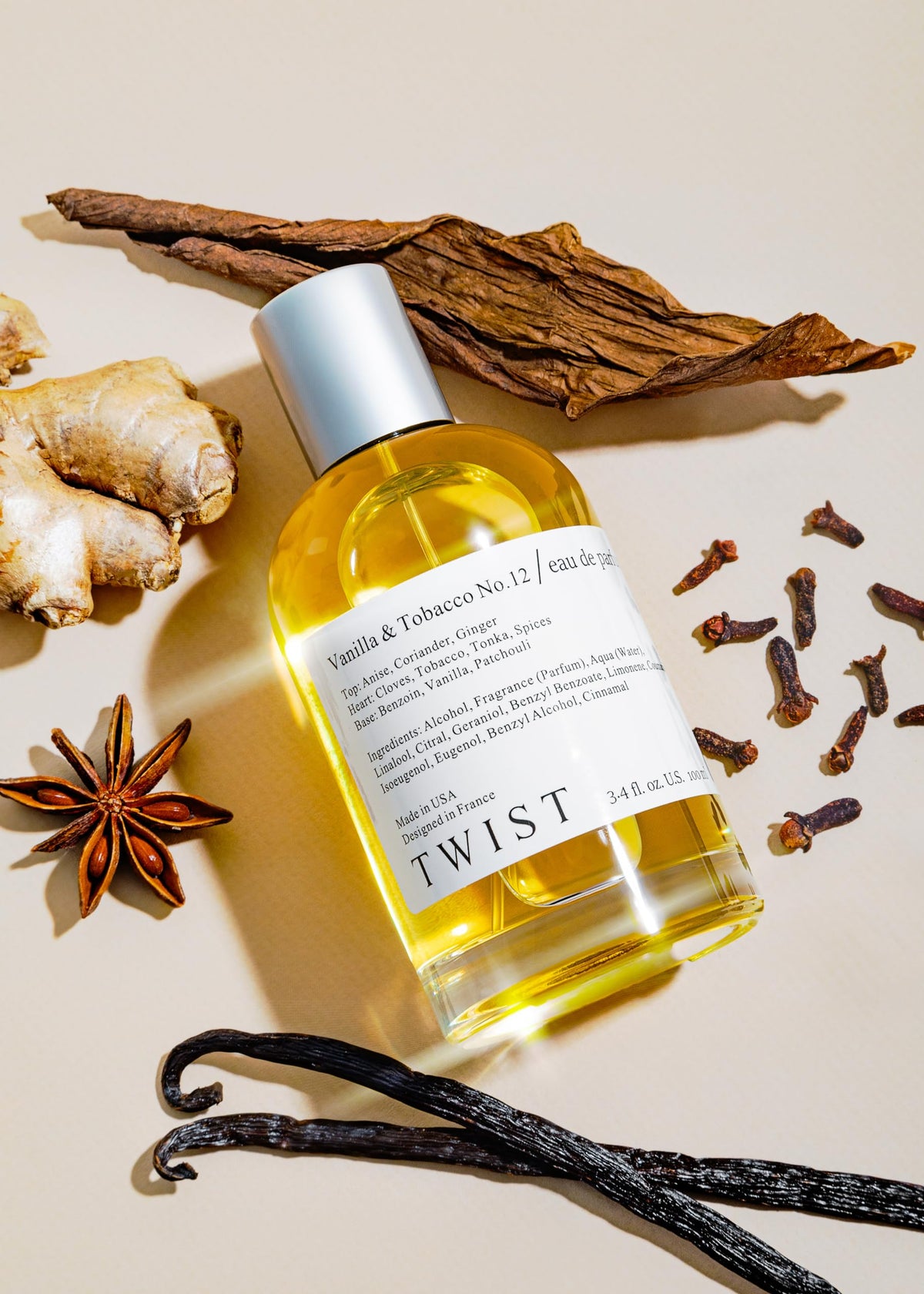 HOUSE OF TWIST Eau De Parfum Vanilla & Tobacco No. 12 flacon côté