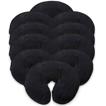 Housses de table de massage en flanelle noires LONDON LINENS, pack de 10