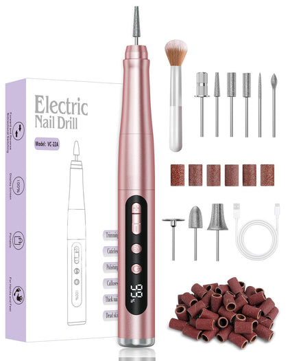 Hoxida perceuse à ongles sans fil vue avant avec affichage LCD