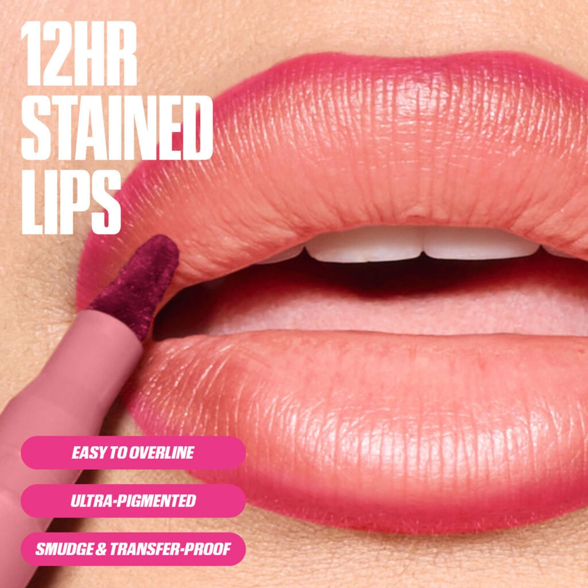 Huda Lip Contour Stain Lip Tint tip down storage