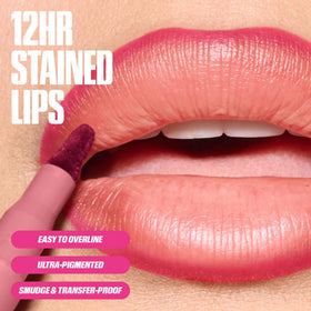 Huda Lip Contour Stain Lip Tint tip down storage