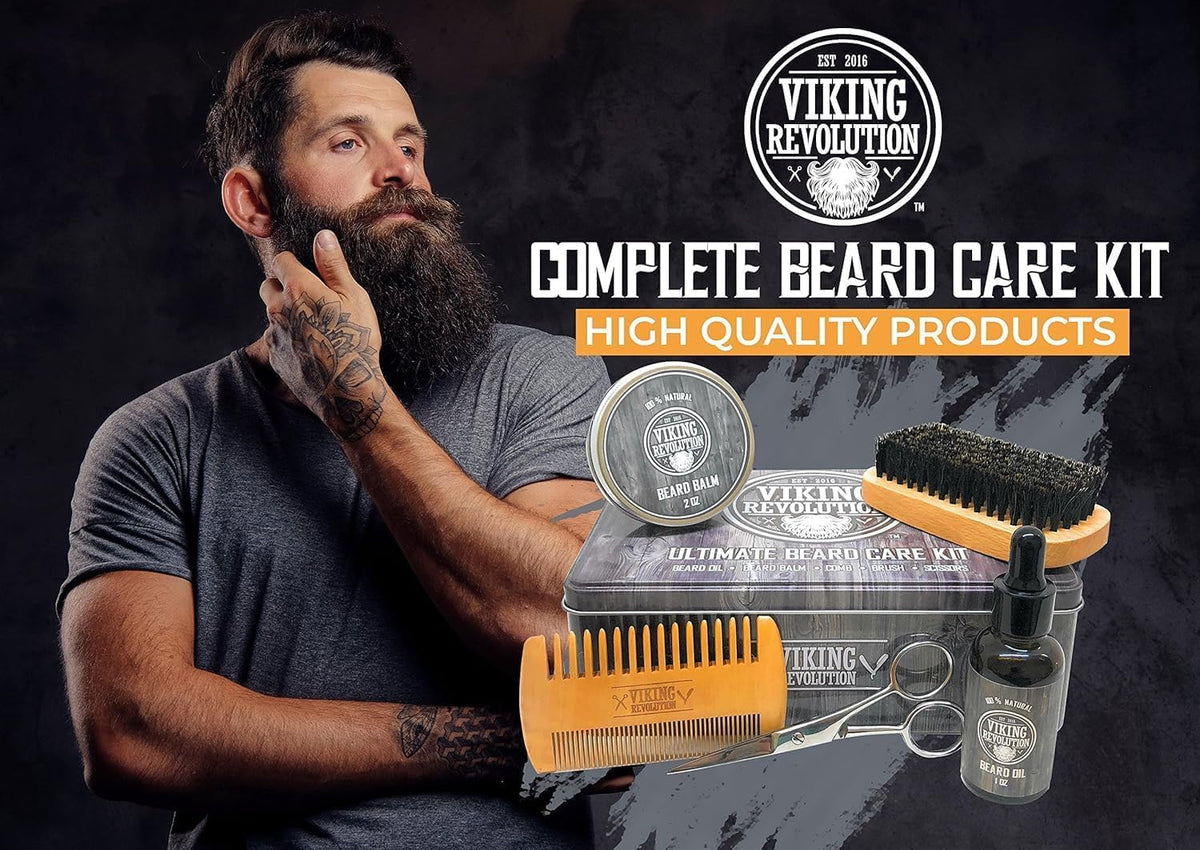 Huile à barbe sans parfum du kit de barbe Viking Revolution
