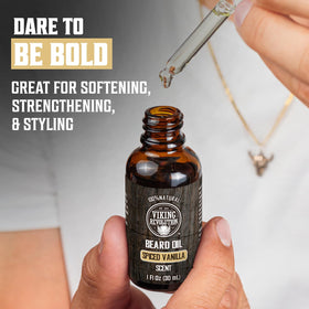 Huile à barbe vanille épicée dans le kit Viking Revolution