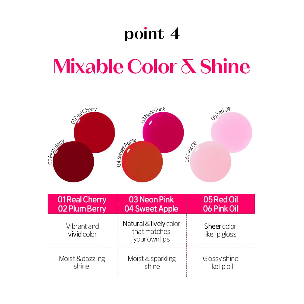 Huile à lèvres ETUDE Dear Darling présentée avec d'autres produits de maquillage