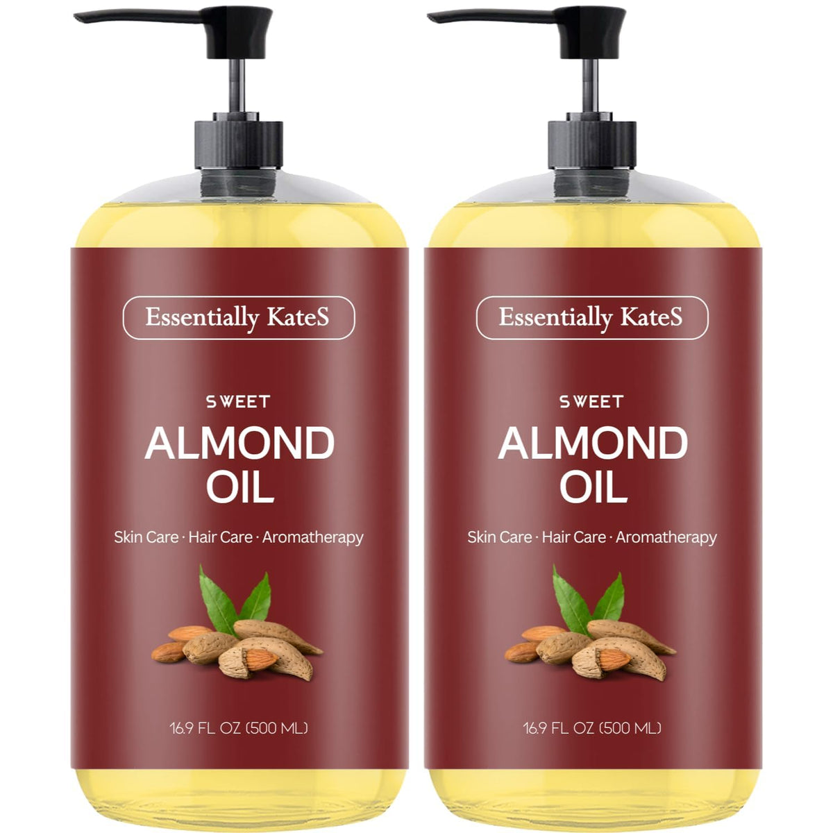 Huile d'Amande Douce Essentially KateS 1000 ml vue de face