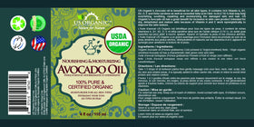 Huile d'avocat US Organic 118 ml vue de côté