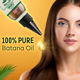 Huile de Batana ANGELYCIA appliquée sur des cheveux humides