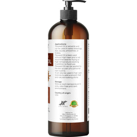 huile de graines de lin bio velona sur une salade