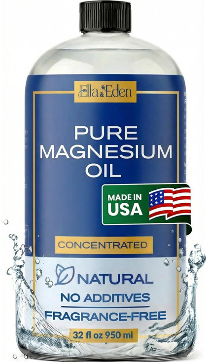 Huile de magnésium Ella & Eden 32 oz vue avant