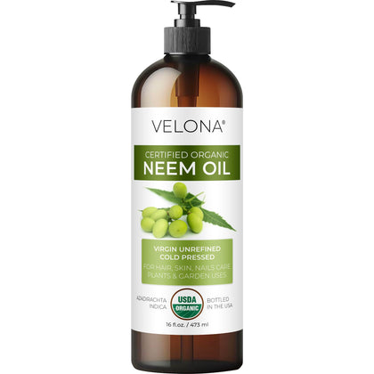 Huile de Neem Bio Velona 480ml vue de face