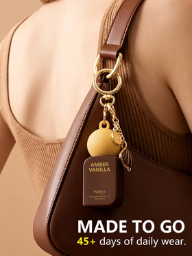 Huile de parfum PUREU Ambre Vanille avec des accessoires de voyage