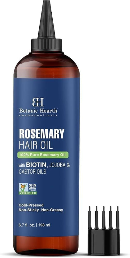 Huile de romarin Botanic Hearth 200ml vue de face