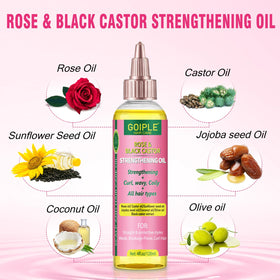 Huile de rose et de ricin Goiple pour cheveux, flacon