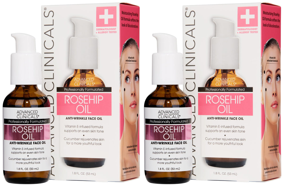 Huile de Rosier Sauvage Advanced Clinicals 2-Pack vue de face