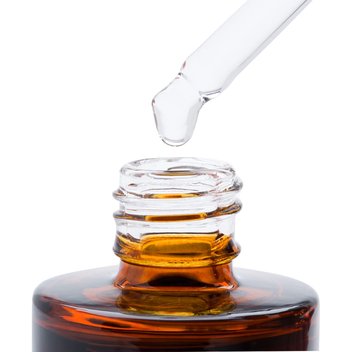 Huile de squalane Good Molecules avec gouttes sur fond de marbre