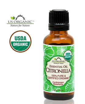 Huile essentielle de citronnelle US Organic 30 ml avec goutte à goutte