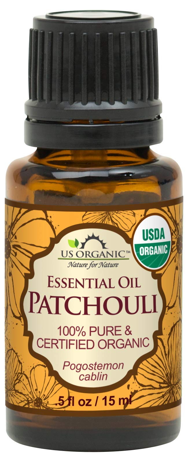 Huile essentielle de patchouli 15 ml devant l'étiquette