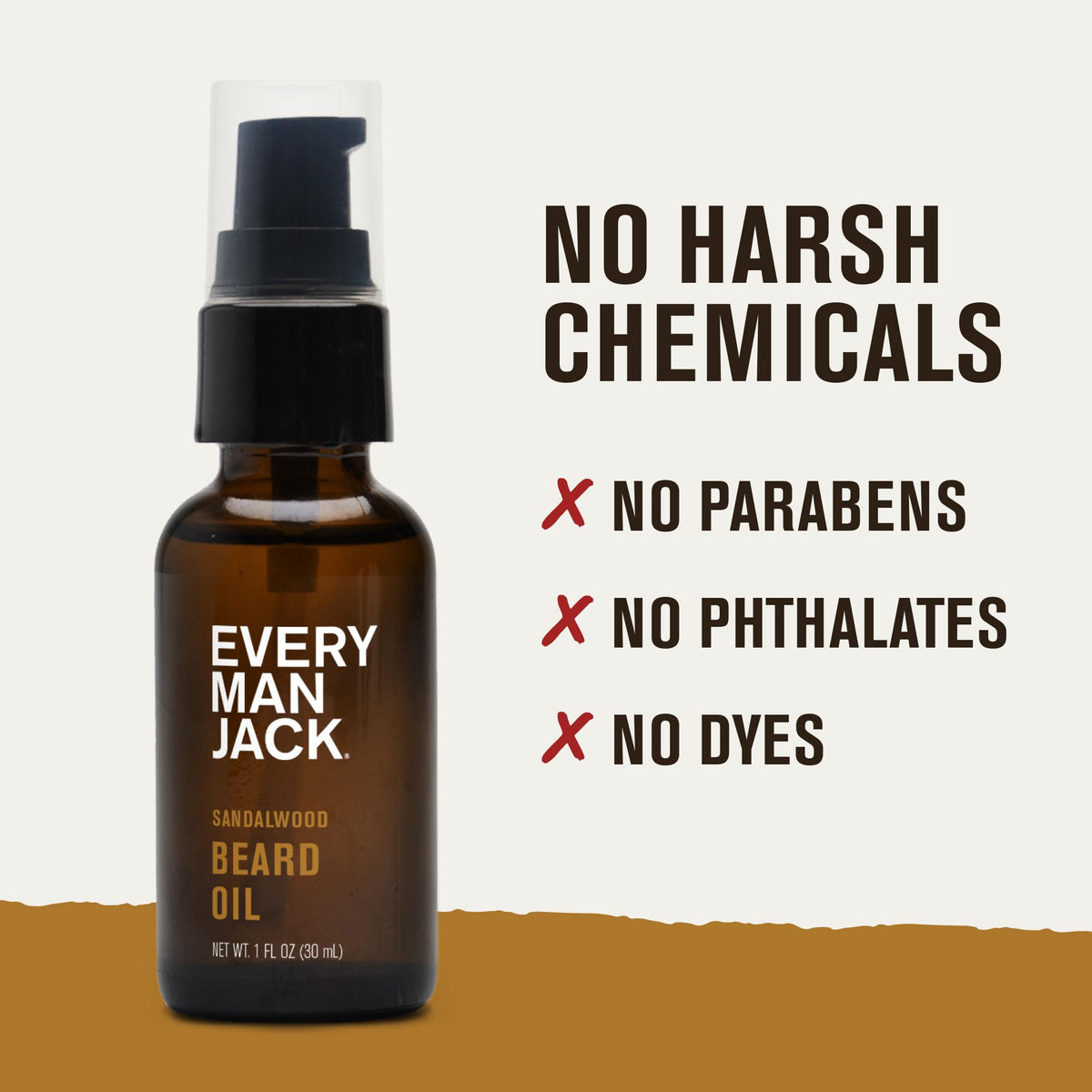 Huile hydratante barbe Every Man Jack en utilisation quotidienne