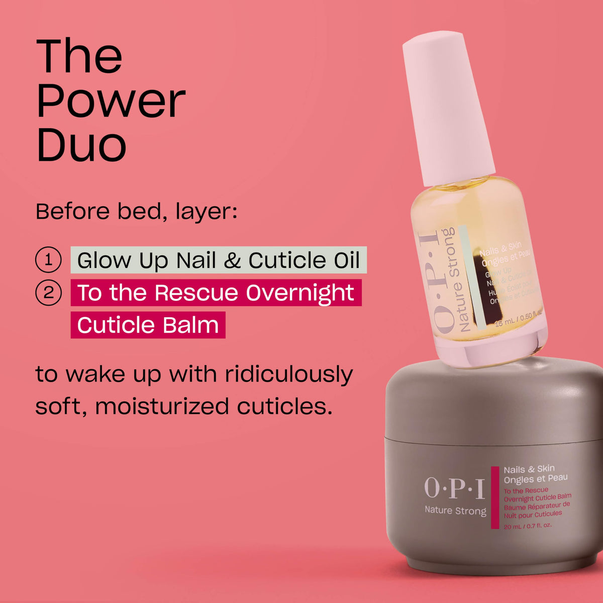 Huile OPI Glow Up avec un fond floral