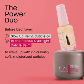 Huile OPI Glow Up avec un fond floral